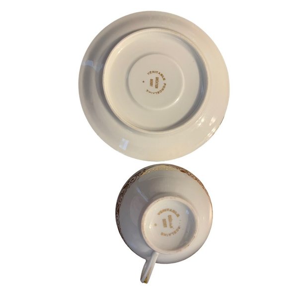 Veritable Porcelaine Cup and Saucer  Man and Woman Lot of 3 Set Pre-Owned READ - Picture 9 of 12